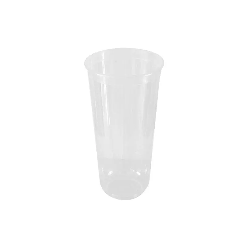 22/24oz (90mm Diameter) Clear Premium PP Injection Plastic "U" Style Cups - 500 Pieces/Case