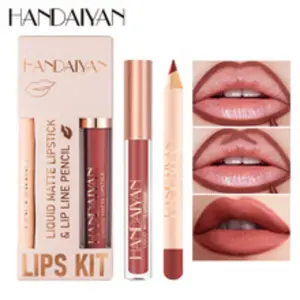 Handaiyan Lipstick Set Waterproof Long-Lasting Matte Finish, Non-Stick Balm, 12 Colors Lip Gloss & Liner, Gift Box Packaging