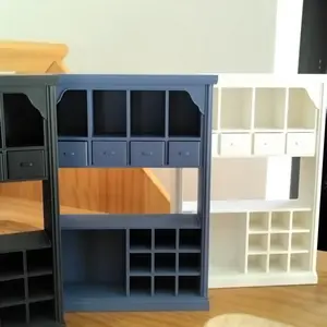 1:12 Scale Mini Bookshelf for Dollhouse - Vintage Mini Bookcase Model, PLA Plastic Bookshelf, Desktop Decorative Miniature Library, Eco-friendly Bookshelf (Birthday/Christmas Gift)