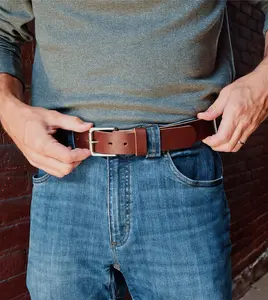 Leather Belt - Handmade IN THE USA, Classic Design, Adjustable Fit, Durable Material, Ideal for Everyday Wear Leather Belt - Handmade IN THE USA, Classic Design, Adjustable Fit, Durable Material, Ideal for Everyday Wear
