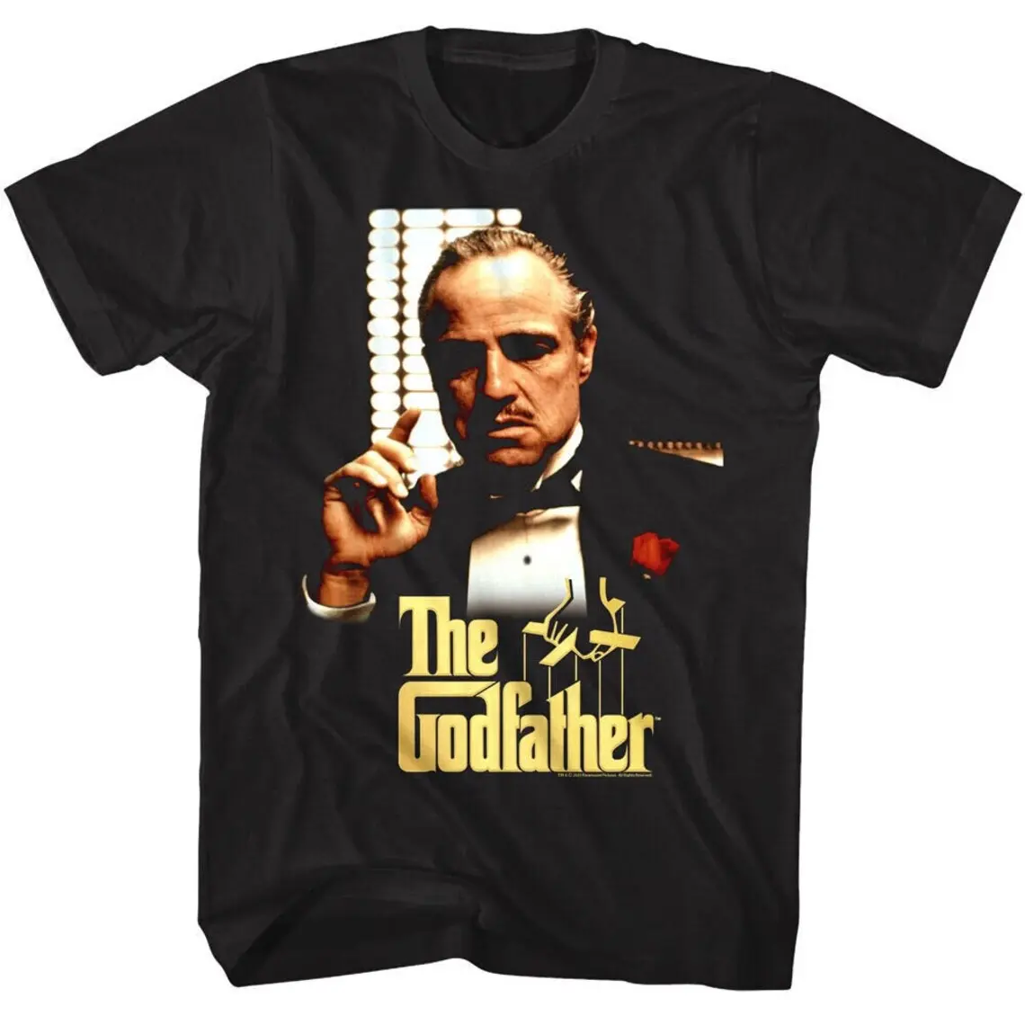 THE GODFATHER Shirt Solid Gold Don Corleone Graphic Bootleg T-shirt Streetwear