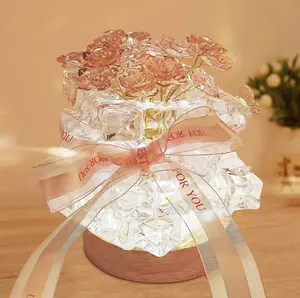 DIY Rose Ice Cube Night Light, Handmade DIY Material Pack, Home decoration, 18 Rose Ice Cube USB Tri Color Pluggable Night Light, Creative Mood Décor, Perfect Birthday & Holiday Gift