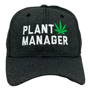 Plant Manager Hat Funny 420 Pot Plants Weed Lovers Joke Cap Funny Hats 420  Funny Sarcastic  Novelty Caps for Men Black - Standard