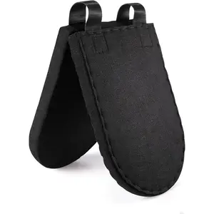 Black Felt Western Saddle Pad for Horses with Ease Wither Wool Shims, Thick Withers for Comfortable and Better Saddle Fit