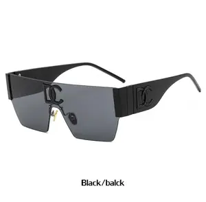 2026 Sunglasses Gold Black Frame with Stylish UV Protection Eyewear