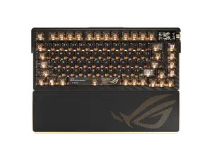 ASUS ROG 20th Edition Azoth Extreme - Wireless Mechanical Gaming Keyboard - 75% TKL, ROG NX Snow V2 Linear Switch, Aluminum Chassis, Carbon Fiber, Color OLED Screen, PBT Keycaps, Gold/Black