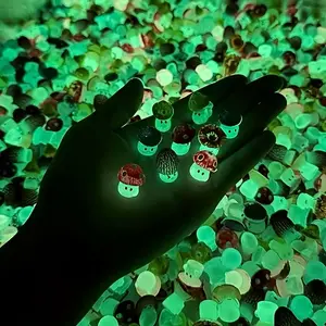 Mini Mushroom Garden Decor, Fluorescent Moss Landscape Decoration, Miniature Mushroom Ornament, Indoor Outdoor Plant Accessories