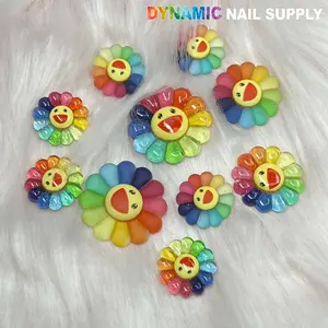 Smiling Face Flower / Happy Sunflower charm for nails designer