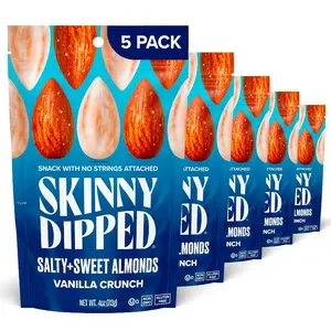 SkinnyDipped Salty + Sweet Vanilla Almond & Maple Almond Crunch Variety Pack, Healthy Snack