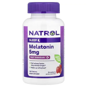 Natrol Melatonin, Fast Dissolve, Strawberry, 5 mg, 150 Tablets