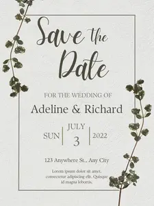 Acrylic Wedding Invitation with Branch Theme