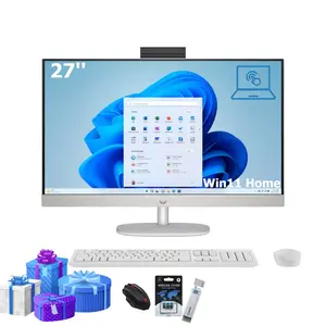 HP 27" FHD Touch All-in-One PC, Intel Core Ultra 7 155U, 32GB RAM, 1TB SSD, Adjustable Height, Shell White, Windows 11 Home, Bundle Accessory