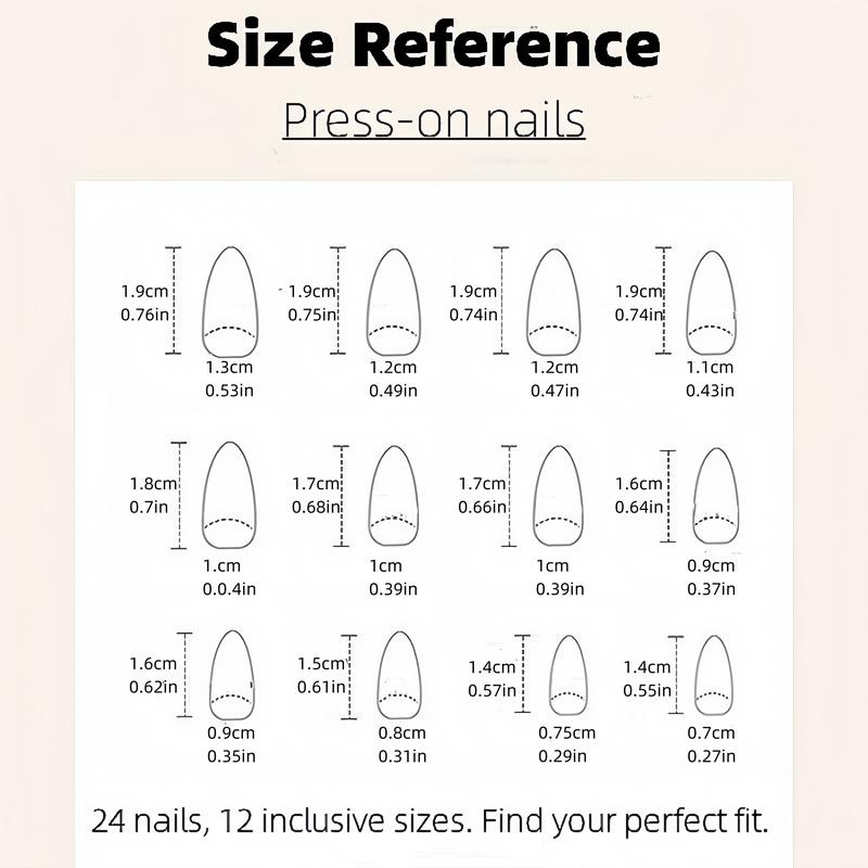 24pcs Almond Press-On Nails, Glossy Blue Gradient Design, Starfish Shell Flower Decorations, Easy Apply Nail Art Set for Women & Girls Gift