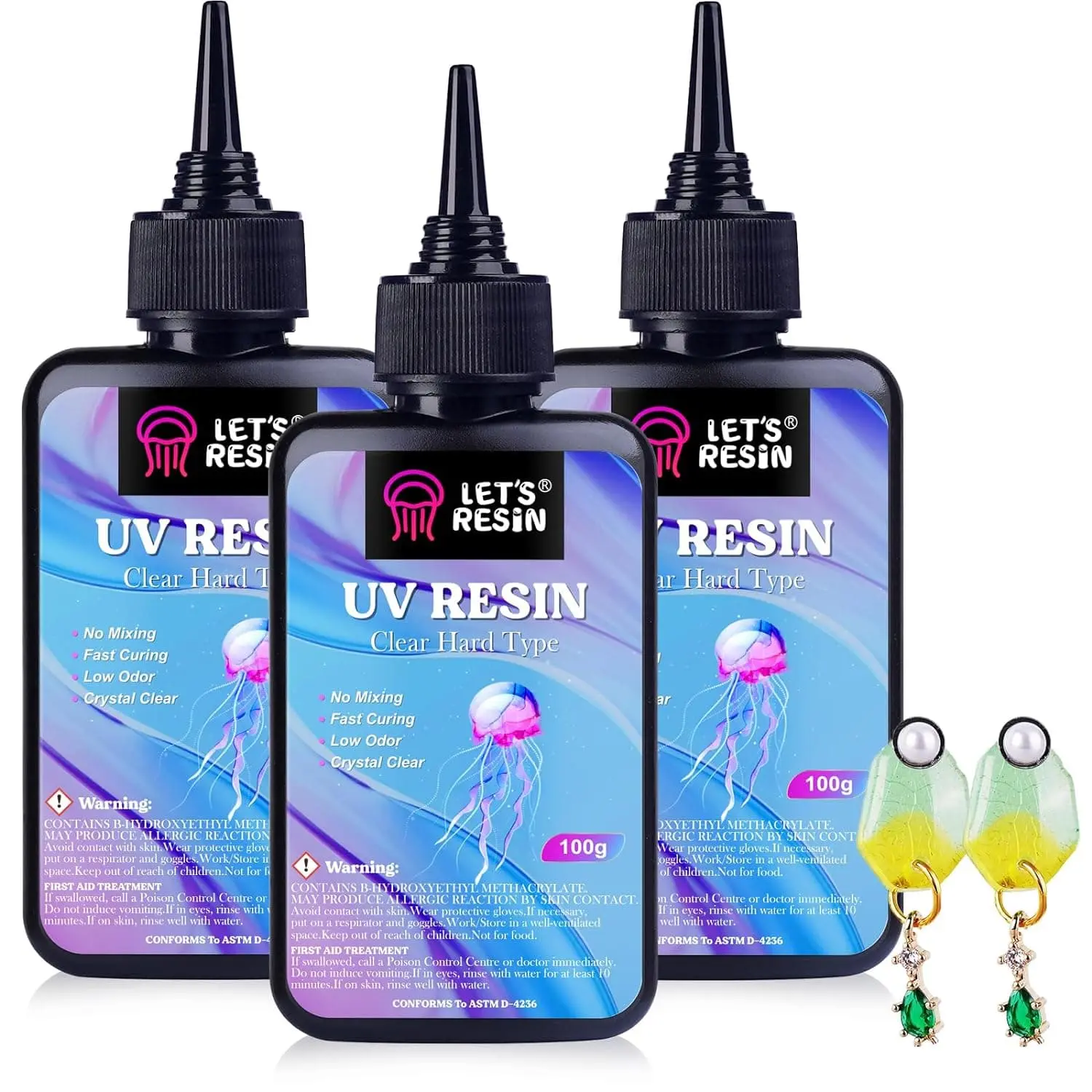 300g Low Viscosity Crystal Clear Thin UV Resin Kit, Quick-Curing & Low Shrinkage Ultraviolet Epoxy Resin for Crafts, Casting, UV Resin Molds - LET'S RESIN 300g Low Viscosity Crystal Clear Thin UV Resin Kit, Quick-Curing & Low Shrinkage Ultraviolet Epoxy Resin for Crafts, Casting, UV Resin Molds - LET'S RESIN