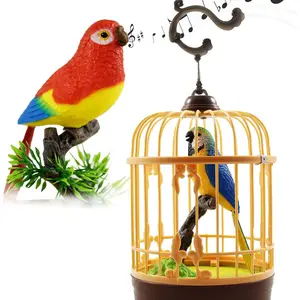 Chirping Bird in Cage – Realistic Singing & Moving Bird Toy with Lifelike Sounds, Motion Sensor & Beak Animation |   Premium Desk & Room Decoration |   Battery - Operated7