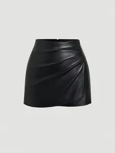 Women's Vintage American Sexy Slim Fit Mini Skirt, Pure, All Seasons Wear, Casual Style, Natural Waist, Plain Pattern