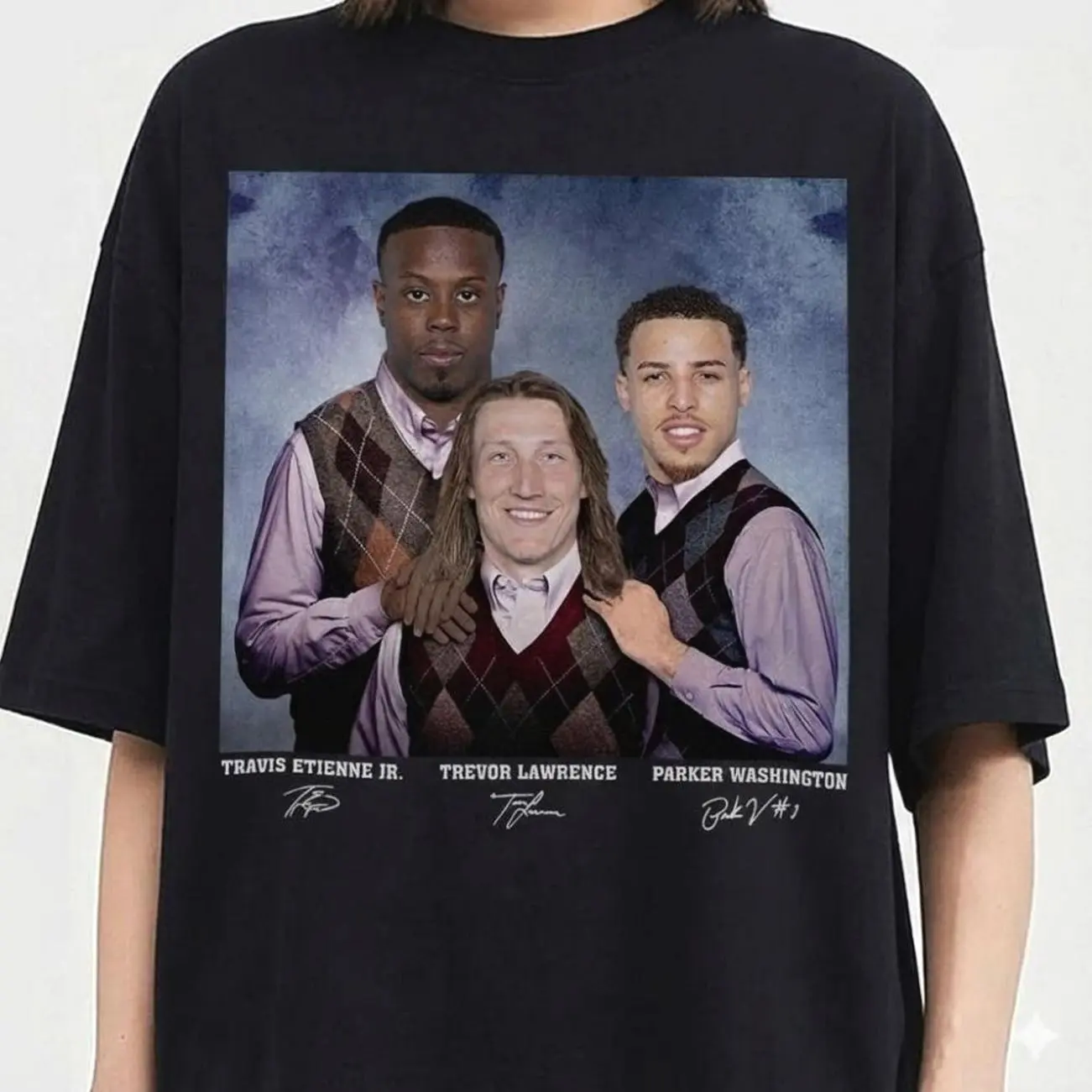 Travis Etienne Trevor Lawrence Parker Washington Jacksonville Football Step Bros Funny Adult and Youth T-Shirt, graphic t-shirts, #Jjaguarrr merch