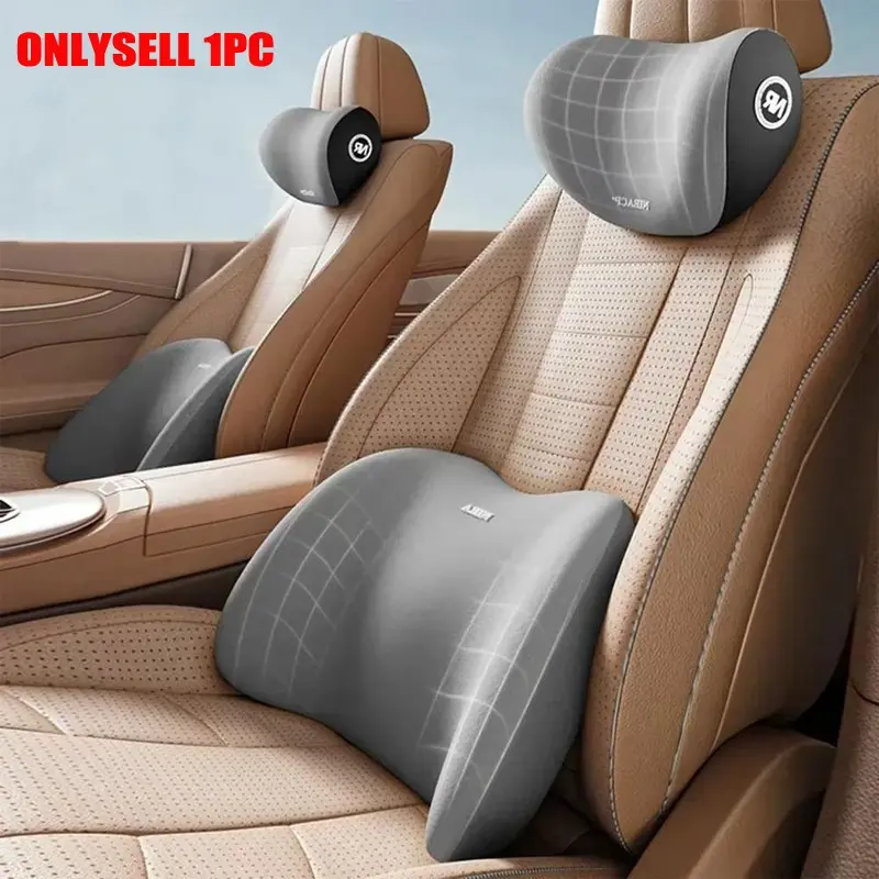 Car Headrest Lumbar Support Neck Pillow Breathable Neck Cushion Waist Cushion Driver Seat Back Car Seat Pad Driving Lumbar Support Car Accessories