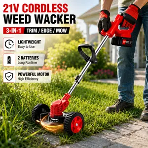 3-in-1 Cordless Weed Trimmer for Lawn & Garden Cleanup 21V