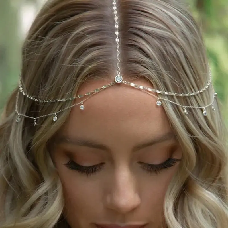 1pc-Ladies-Luxurious-Bridal-Head-Chain-Fashionable-Bohemian-Hair-Jewelry-For-Wedding-Tiaras-Gold-Head-Piece-Head-Pieces-Jewelry-Bridal Accessory-Wedding Hair Accessories