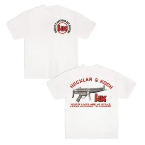 1999 HK 'HECKLER & KOCH' Vintage 90s Heckler and Koch MP5 Machine Gun T-shirt Casual Classic