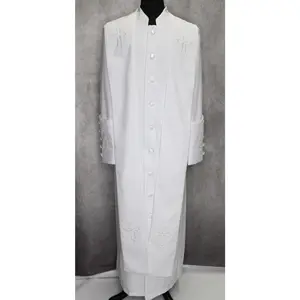 Men/Women Royal Diamond Solid White Church/Pastor Robe