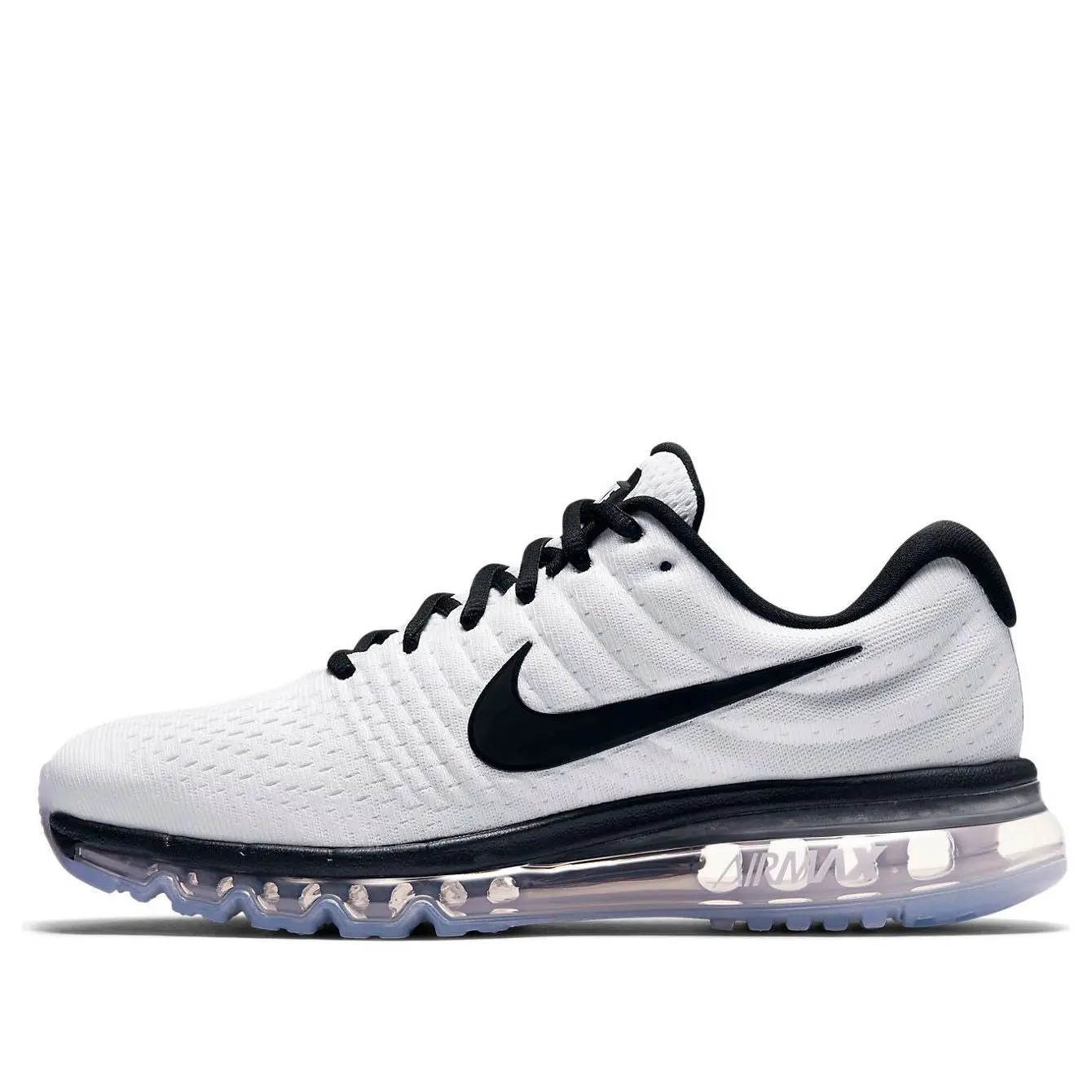 NIKE Men's Air Max 2017 'White Black' 849559-105 Neutral Sneakers, Running Shoes, Sports Trainer, Neutral Sneakers Men's Running Shoes