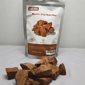 Natural Edible Ural Red Kaolin Clay, 200g (7oz) | Premium Home & Garden Soil Earth Treasure, Slightly Sticky,summervibes