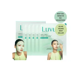 [Luvum Official] Green Citrus Vitamin C Gel Mask, Niacinamide, Retinol, Overnight Hydrogel Mask, 4+1 Pack