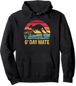 G'Day Mate Kangaroo Aussie Australia Roo G'Day Mate Pullover Hoodie - Elizabethtej Shop 48B0BTVCQF85