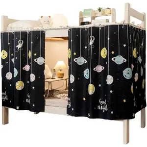 Thicken Bunk Bed Home Bunk Bed Blackout Underbed Cloth Privacy Curtains Dorm Bed Single Twin Bottom Curtains Loft Bed Tent Shading Drapes for Dorm College Home 2 panels