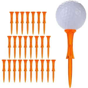 50Pcs Golf Tees 3-1/4’’ Plastic Golf Tees Reduced Friction & Side Spin Professional Unbreakable Golf Tees Durability and Stability Golf Tee (Orange) - Home Improvement.