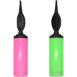 Balloon Pump Hand Held 1 Piece Random Color, Double-Way Air Intake Portable Manual Inflator for Halloween Balloons, Yoga Balls, Balloon Garland, Party Decorations