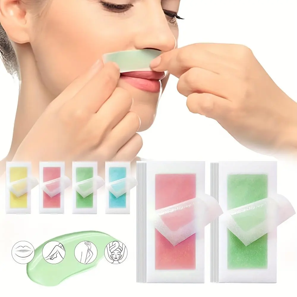 Hair Removal Wax Strips, Multi-Purpose Wax Paper for Facial Beard, Eyebrows and High Bikini Line, Facial Hair Removal, Home Hair Removal and Body Care Waxing Product