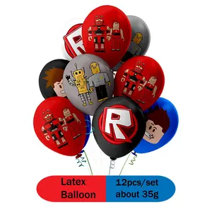Pixel Game Themed Latex Balloons, 12pcs Colorful Party Decor Balloons, Perfect for Birthday Parties, Boys & Girls, Fun Decoration