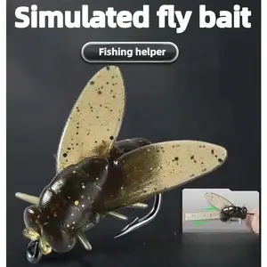 Bionic Fly Fishing Bait (30PCS),trout lures Dry Flies Fishing Lures Kit,Saltwater - Freshwater Flies Spinner Swim Baits Fly Fishing Hook Panfish Lures Set,‎Black,10 pieces each for small, medium, and large sizes(1 set)Without hooks