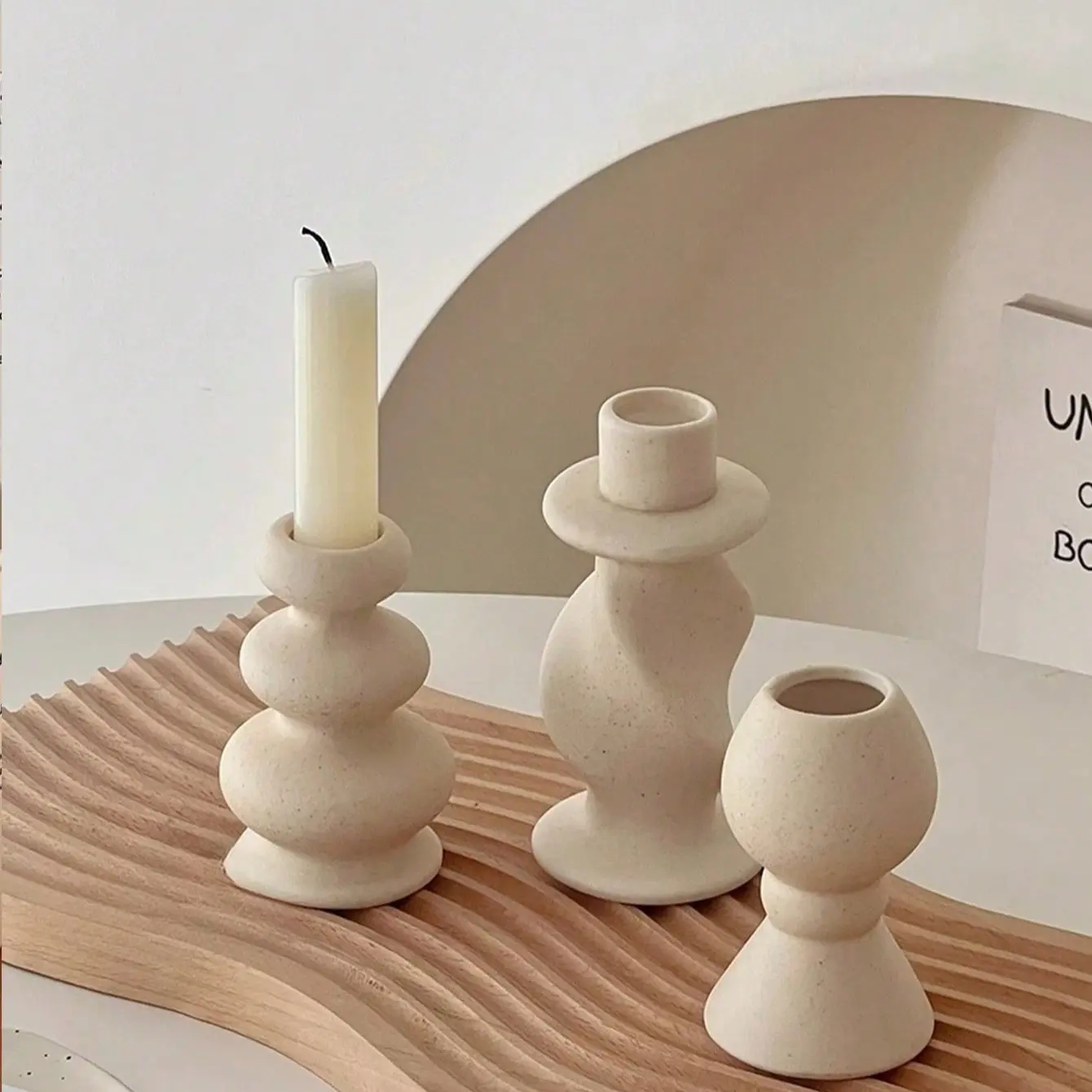 Vintage Ceramic Candle Holder, Aromatherapy Wax Candle Stand, Simple Roman Design, Home Decor Accent, Dinner Candlestick, Gift Idea, Interior Decoration Accessories, Home Goods, Decoration Items