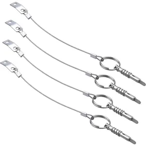 1/4" Diameter Boat Pins Quick Release W/Lanyard Prevent Loss, Bimini Top Quick Release Pins 316 Stainless Steel Pin Stainless Steel Bimini Top Pin for Boats, Yachts
