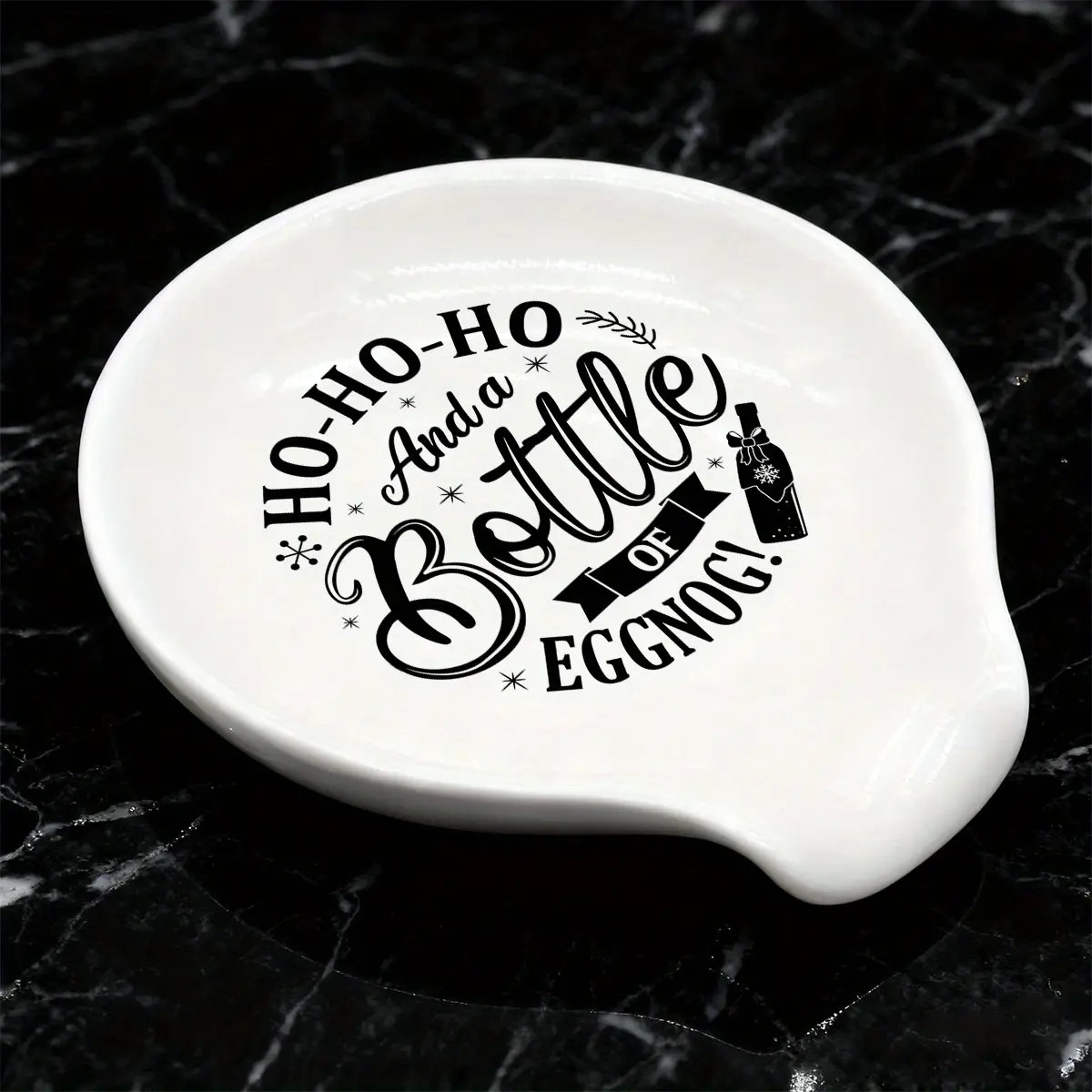 Christmas Coffee Spoon Rest Ceramic Spoon Holder Cafe Bar Accessories Snowman Nativity Scene Teaspoon Quote Ceramic Spoon Holder Rests for Station Decor Stove Top Countertop Kitchen Accessories Christmas Thanksgiving Gift for Coffee Lovers