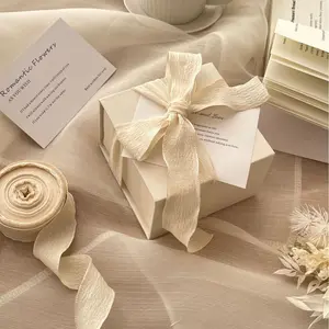 Luxury Textured Ribbon Roll | Wavy Edge Gift Wrapping Ribbon | Large Bow Ribbon for Gift Packaging