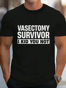 100% Cotton Funny Vasectomy Art For Men Surgical Cutting Vasectomy Lover T-Shirt Women's Men's Graphic Tee Crew Neck summer vacation Tops