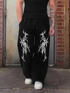 Death Metal Graphic Sweatpants - Cyberpunk Streetwear Casual Pants Casual Loungewear Pants