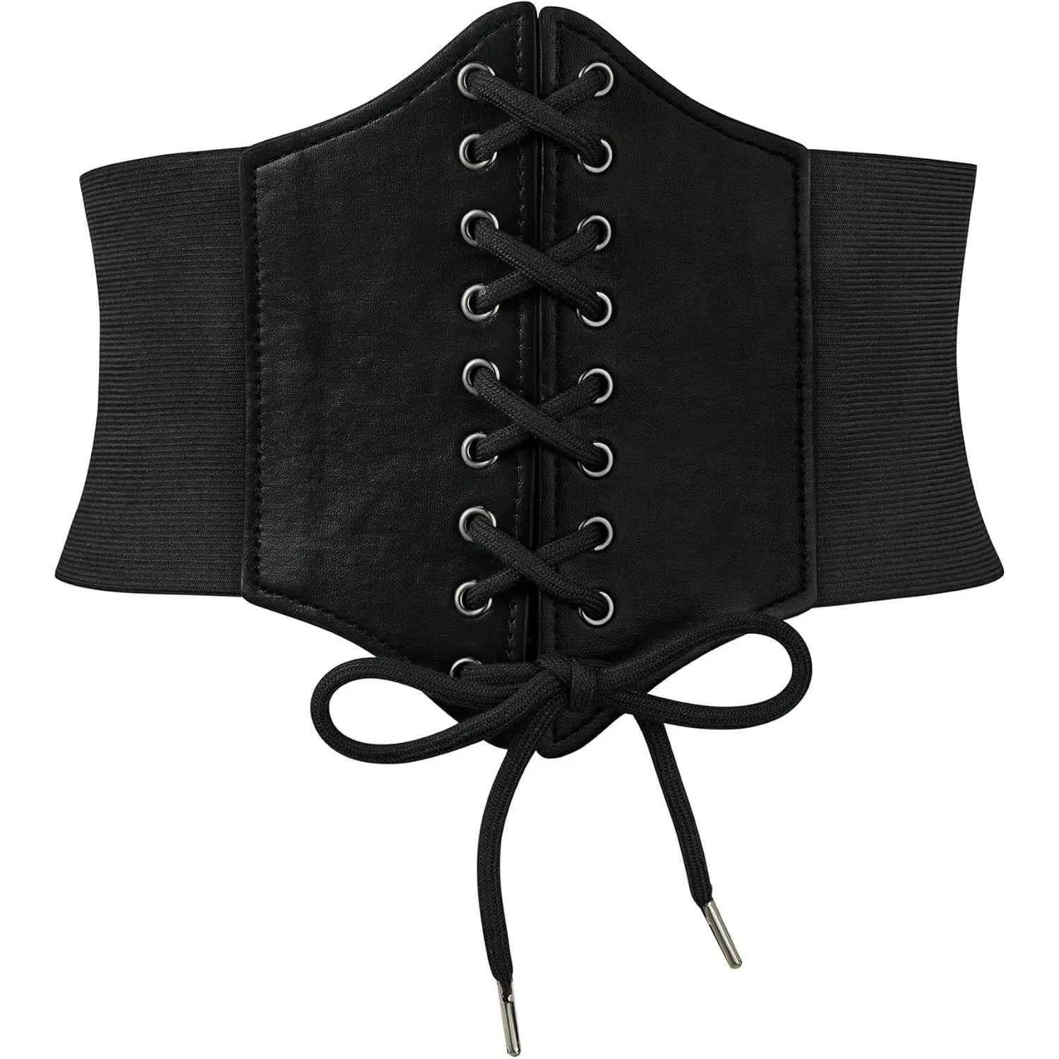 Lace up Pirate Corset Belt for Women Vintage Renaissance Waist Belt Elastic Belt for Daily Cosplay Halloween Costume