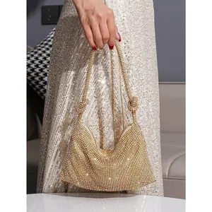 Shiny Rhinestone Evening Bag, Handbag For Party, Banquet, Ball, Fashionable Clutch, Perfectly Matching With New Years Outfit
