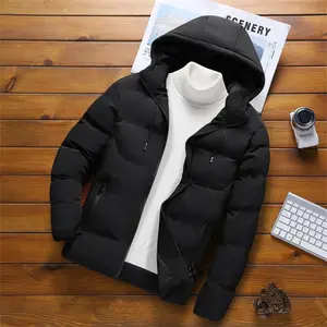 Men's Winter Thickened Fashion Casual Hooded Cotton Jacket Windproof Warmth Locked Outdoor Commuter Cotton Coat Fleece Menswear