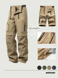 Outdoor Tactical Softshell Pants, Windproof Waterproof Multi-Zip Pockets, Waist Belt Included, Durable for Hiking Skiing Cycling Fishing