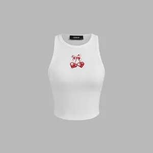 Cider Cotton-blend Cherry Heart Graphic Tank Top tiktokshopspringglowup