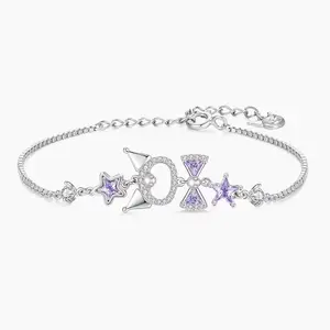 SANRIO Kuromi Bracelet - Dark Cute Essentials with Purple Bow & Stars Charm for Fans of Kuromi Unisex Jewelry
