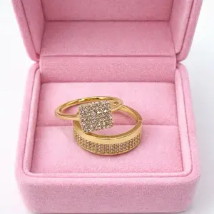 Set ring gold plated 14 k ( ANILLOS 1)