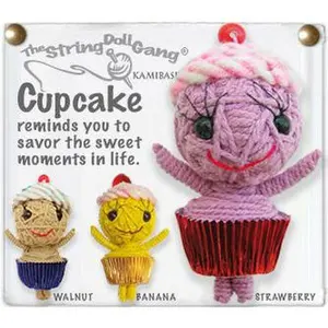 Cupcake String Doll Keychain